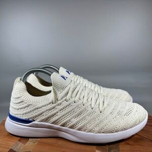 APL TechLoom Wave Womens 9.5 Running Shoes Cream Off White Blue 1022XC